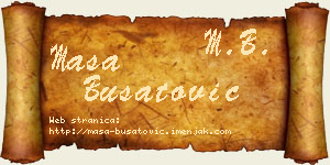 Maša Bušatović vizit kartica